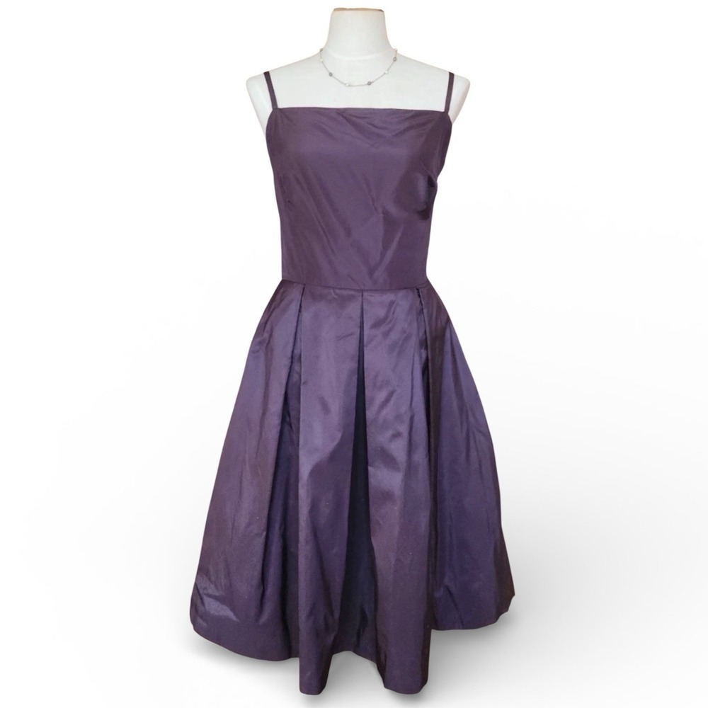 RALPH LAUREN Blue Label Collection Silk Taffeta Dress Women's Size 8 Pockets